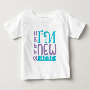 T-shirt Pour Bébé Bonjour, je suis nouveau ici