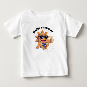 T-shirt Pour Bébé Bonjour, maillot de bébé d'été