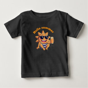 T-shirt Pour Bébé Bonjour, maillot de bébé d'été