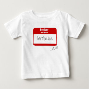 T-shirt Pour Bébé Bonjour, m'appelle de Je… /Salut, mon nom est