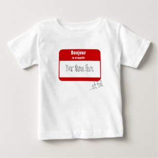 T-shirt Pour Bébé Bonjour, m'appelle de Je… /Salut, mon nom est