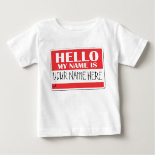 T-shirt Pour Bébé Bonjour mon nom est