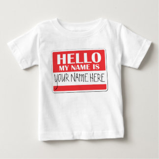 T-shirt Pour Bébé Bonjour mon nom est