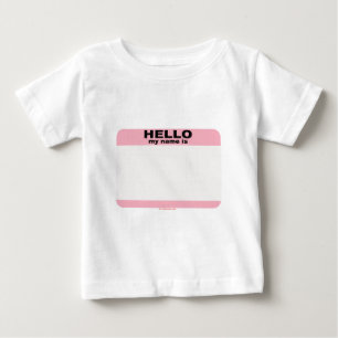 T-shirt Pour Bébé Bonjour mon nom est copie ROSE VIDE