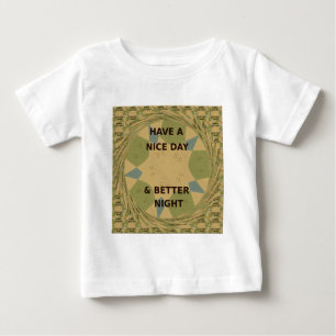 T-shirt Pour Bébé Bonne journée et meilleur art nocturne Imprimer