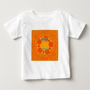 T-shirt Pour Bébé Bonne journée et meilleur design rouge nuit