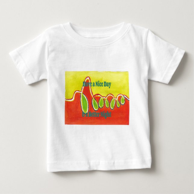 T-shirt Pour Bébé Bonne journée et meilleure nuit avec gratitude (Devant)