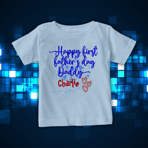 T-shirt Pour Bébé Bonne première Fête des pères papa  