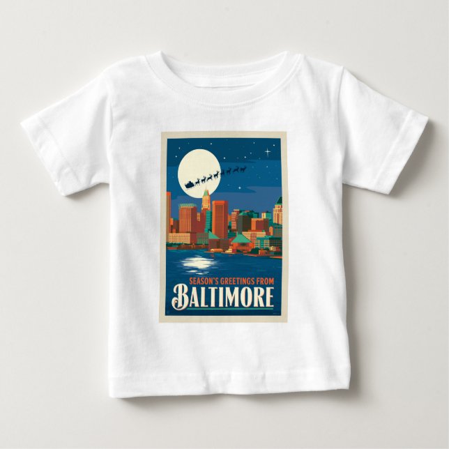 T-shirt Pour Bébé Bonnes Fêtes de Baltimore (Devant)