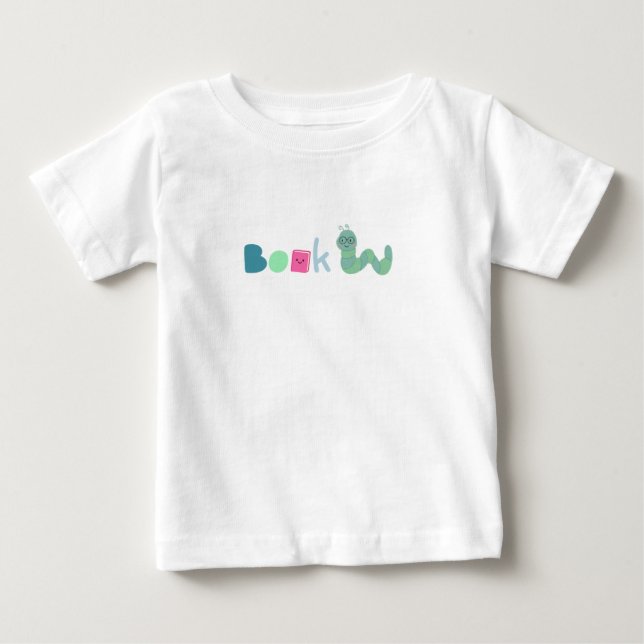 T-shirt Pour Bébé "Book Worm" Toddler Tee (Devant)