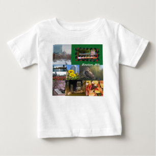 T-shirt Pour Bébé Boston, Massachusetts Photo Collage