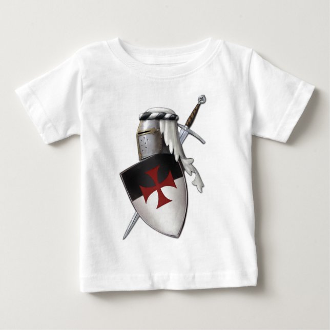 T-shirt Pour Bébé Bouclier de Templar de chevaliers (Devant)