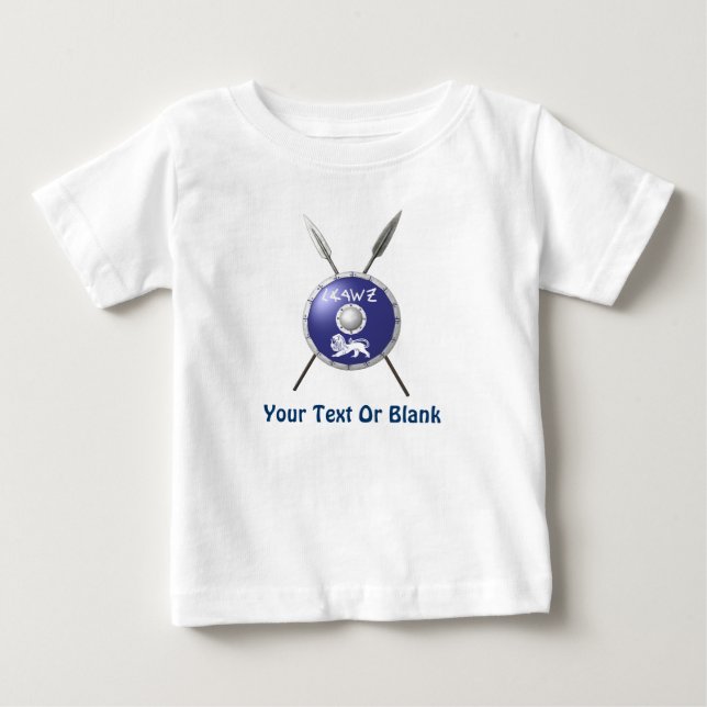 T-shirt Pour Bébé Bouclier Maccabee Et Paroles (Devant)