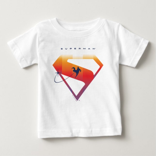 T-shirt Pour Bébé Bouclier Superman de Sunset Soar (Devant)