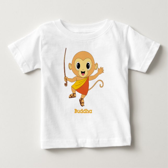 T-shirt Pour Bébé Bouddha Monkey™ (Devant)