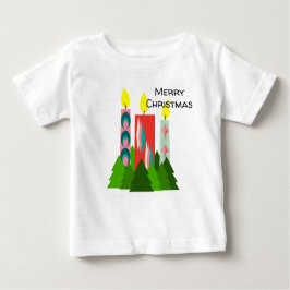 T-shirt Pour Bébé Bougies de Noël
