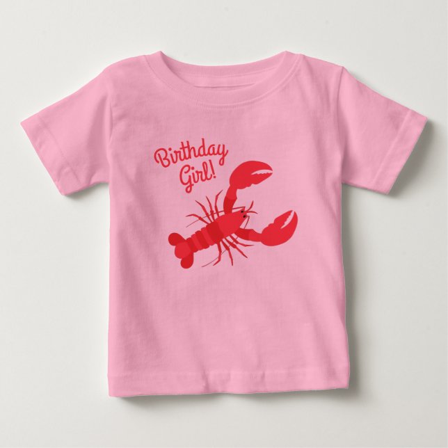 T-shirt Pour Bébé Boule de homard Anniversaire Fête Enfants mignons (Devant)