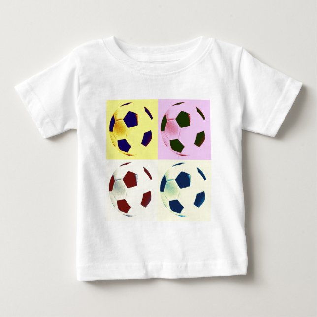 T-shirt Pour Bébé Boules de soccer pop art (Devant)