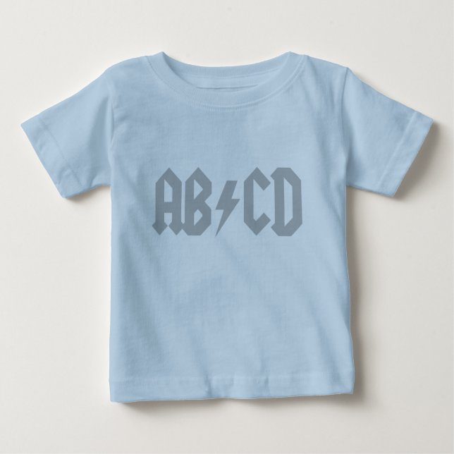 T-shirt Pour Bébé Boulon de foudre d'ABCD (Devant)