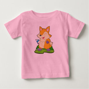 T-shirt Pour Bébé Bouteille bébé Fox Lait