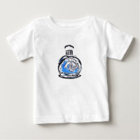 Bouteille de parfum d'illustration de mode bleue