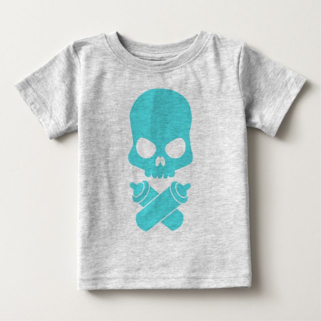 T-shirt Pour Bébé Bouteille toxique - dans le bleu ! (Devant)