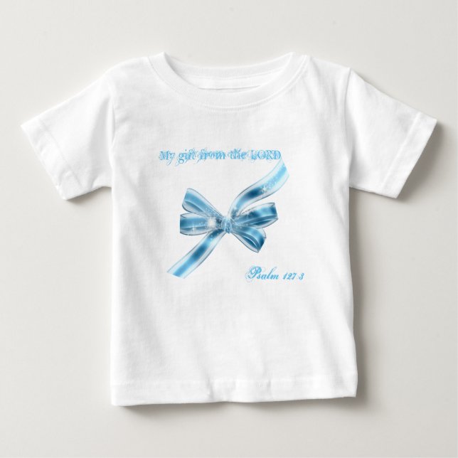 T-shirt Pour Bébé Bow Tutu bleu (Devant)