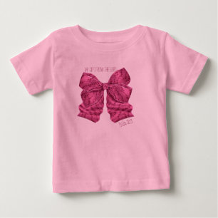 T-shirt Pour Bébé Bow Tutu rose foncé