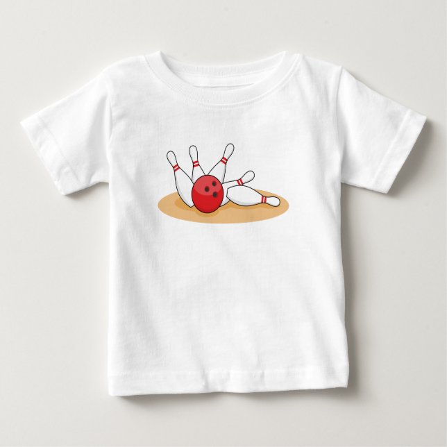 T-shirt Pour Bébé Bowling Ball Stritles (Devant)