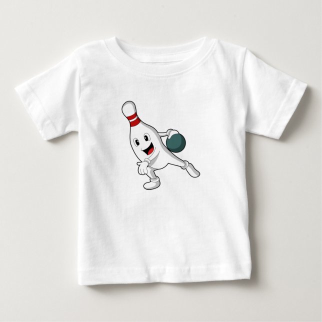 T-shirt Pour Bébé Bowling pin Bowling (Devant)