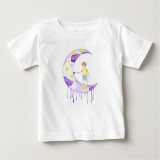 T-shirt Pour Bébé Boy Painting Crescent Moon 