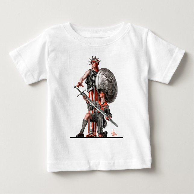 T-shirt Pour Bébé Boy Scout et Liberty (Devant)