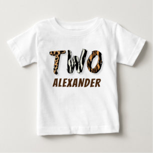 T-shirt Pour Bébé Boy Wild Safari 2e anniversaire