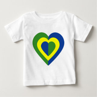 T-shirt Pour Bébé brasile-heart-2.