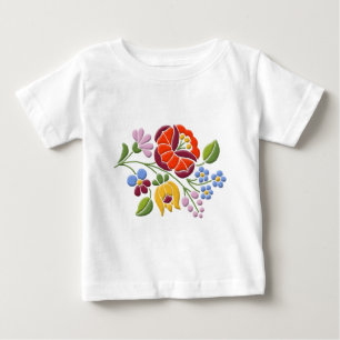 T-shirt Pour Bébé Broderie de Kalocsa - art populaire hongrois