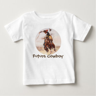 T-shirt Pour Bébé Bronc Rider "Future Cowboy"