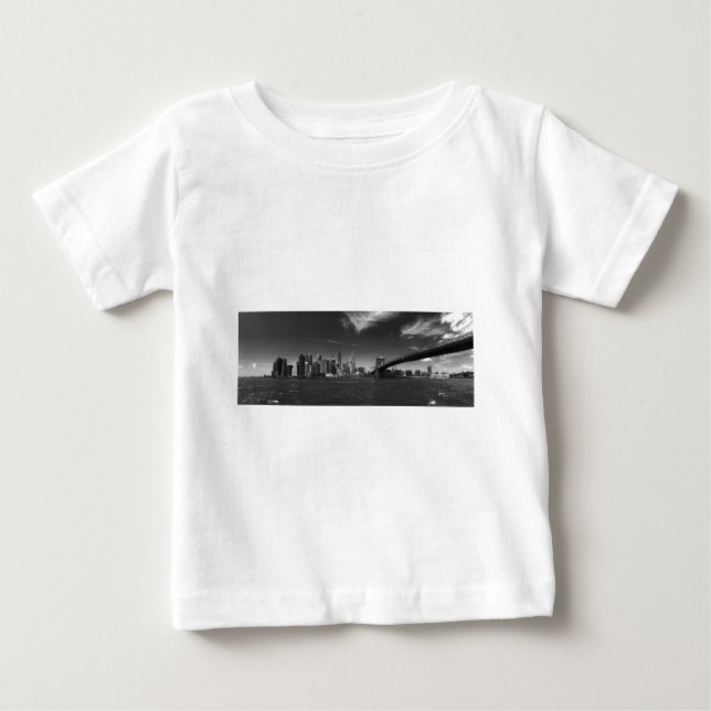 T-shirt Pour Bébé Brooklyn noir panoramique (Devant)