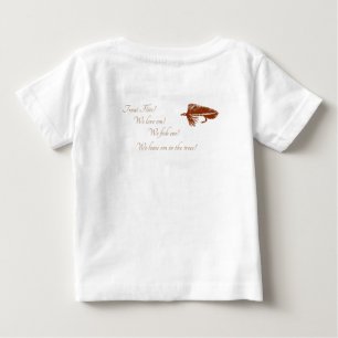T-shirt Pour Bébé Brown Matuka, pêche à la mouche, art de liage à la