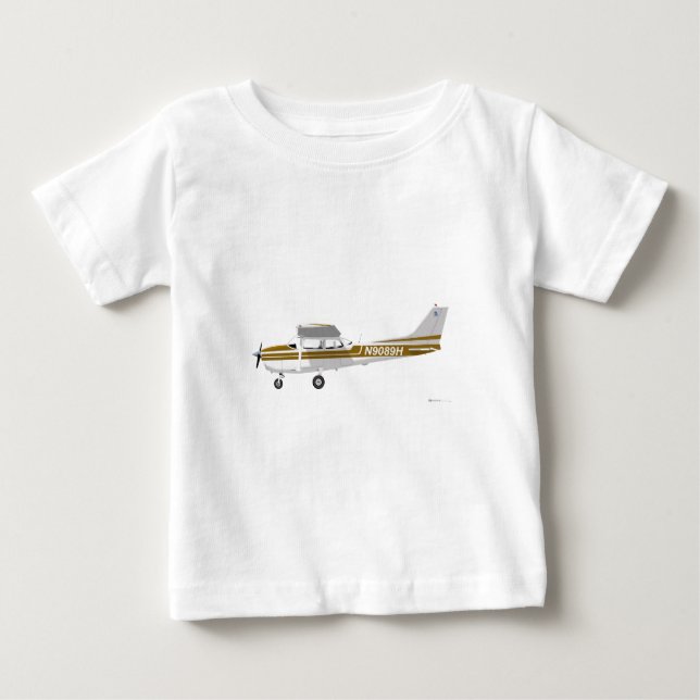T-shirt Pour Bébé Brun de Cessna 172 Skyhawk (Devant)