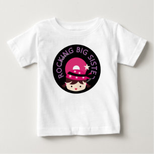T-shirt Pour Bébé Brunette Rocking Big Sister