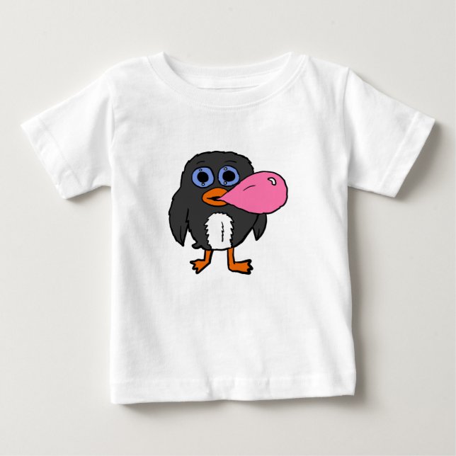 T-shirt Pour Bébé Bubblegum bulle soufflant Penguin (Devant)
