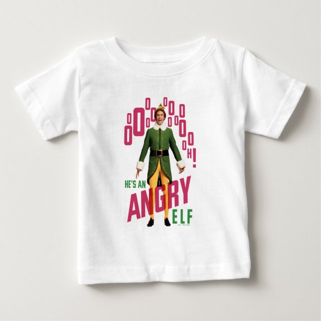 T-shirt Pour Bébé Buddy the Elf | He's an Angry Elf (Devant)