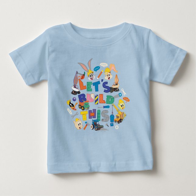 T-shirt Pour Bébé BUGS BUNNY BUILDERS™| "Construisons ça" Collage (Devant)