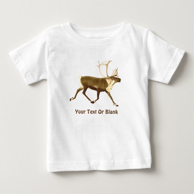 T-shirt Pour Bébé Bull Caribou - Sepia (Devant)