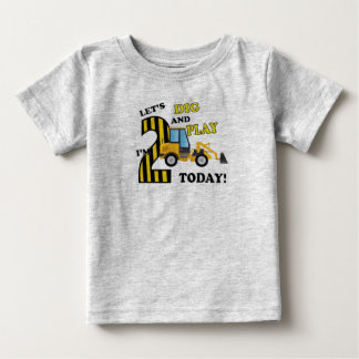 T-shirt Pour Bébé bulldozer de construction de chemises pour le deux