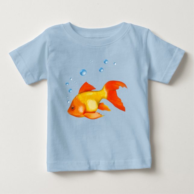 T-shirt Pour Bébé Bulles du poisson rouge (Devant)