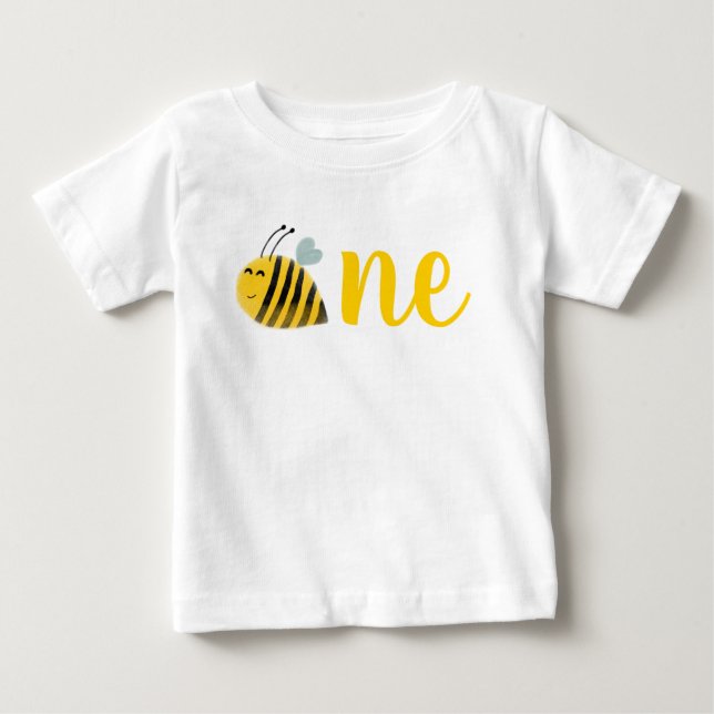 T-shirt Pour Bébé Bumble Bee Anniversaire fête 1er Jour de l'abeille (Devant)