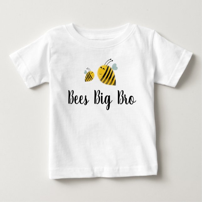 T-shirt Pour Bébé Bumble Bee Big Bro Frères (Devant)