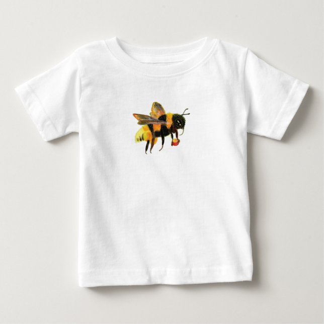 T-shirt Pour Bébé Bumble Bee transportant du pollen (Devant)