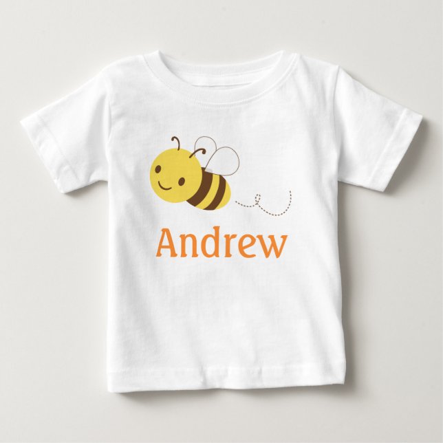 T-shirt Pour Bébé Bumblebee personnalisé Nom personnalisé du bébé (Devant)